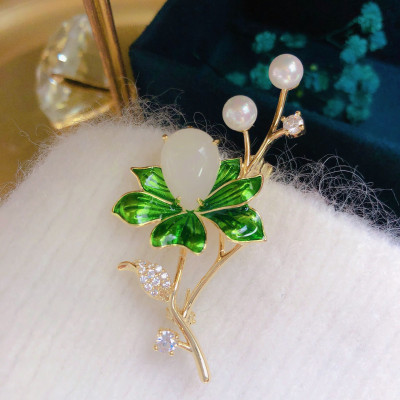 Lotus Pearl Brooch