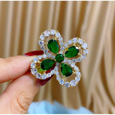 Four-Leaf Clover Brooch