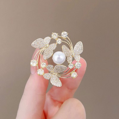 Three Butterfly Brooch
